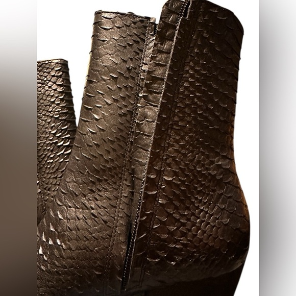 Matisse Caty Snake Pointed Toe Zippered Booties Womens Black 9.5(NO ZIPPER PULL) - Picture 8 of 12